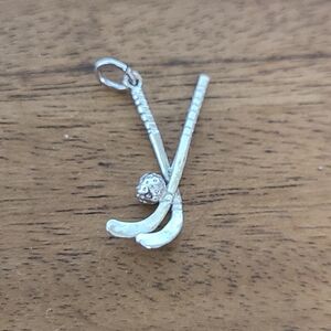 Silver 925 Field Hockey Charm
